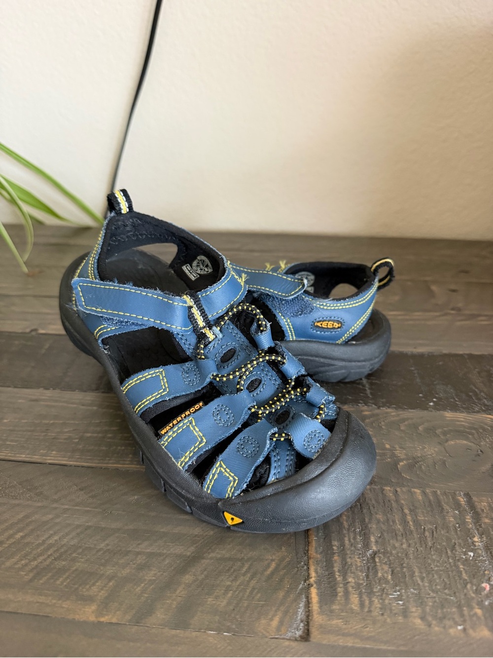 Keen Kids Blue and Yellow Trim Closed-Toe Sport Sandals